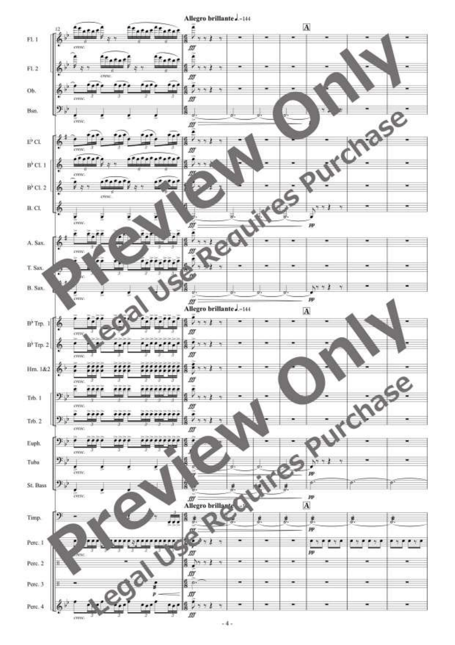 Funiculi-funicula Rhapsody [Reduced Instrumentation] Concert Band scores gallery preview page 5