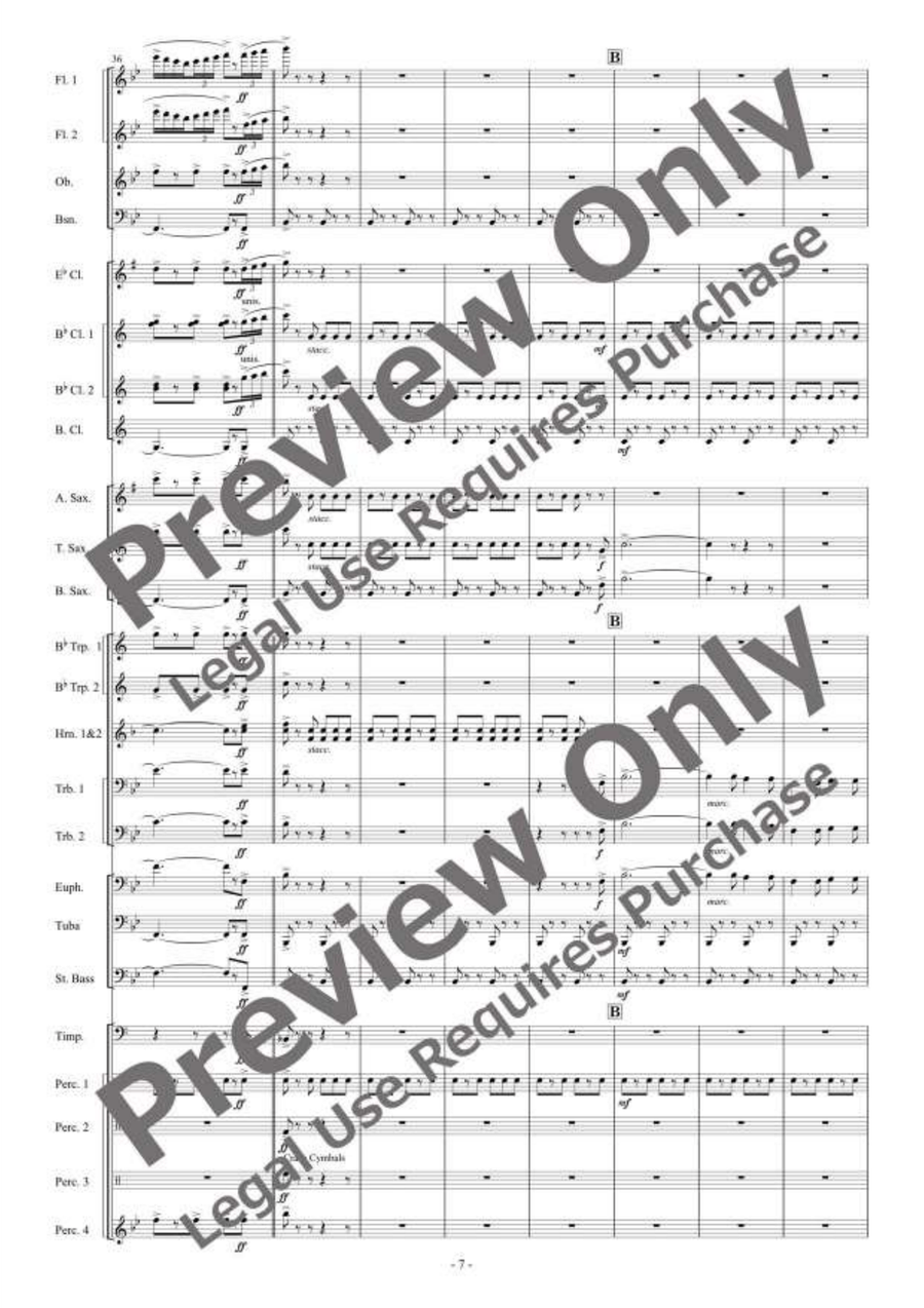 Funiculi-funicula Rhapsody [Reduced Instrumentation] Concert Band scores gallery preview page 8