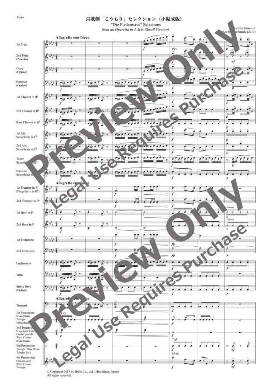 Die Fledermaus [Reduced Instrumentation] by Johann Strauss Jr. Concert Band - Sheet Music page 2