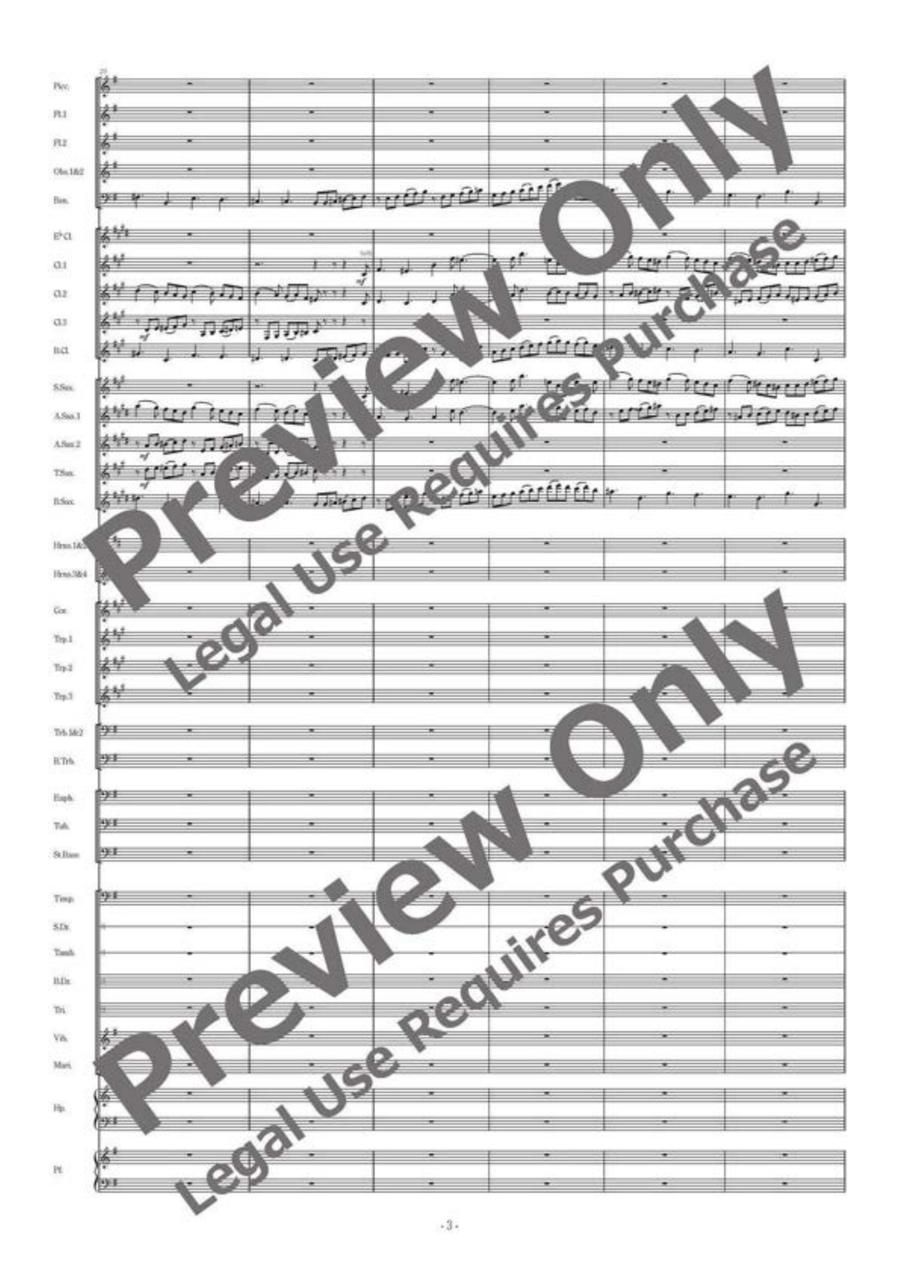 Il calore di tre risaie Concert Band - Sheet Music page 4