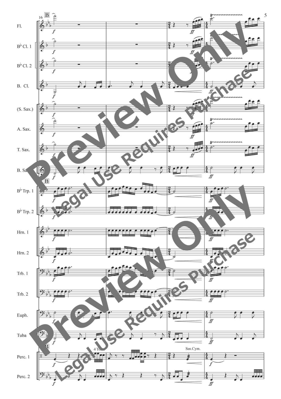 Wind and Sky from the Hometown Concert Band - Sheet Music page 6