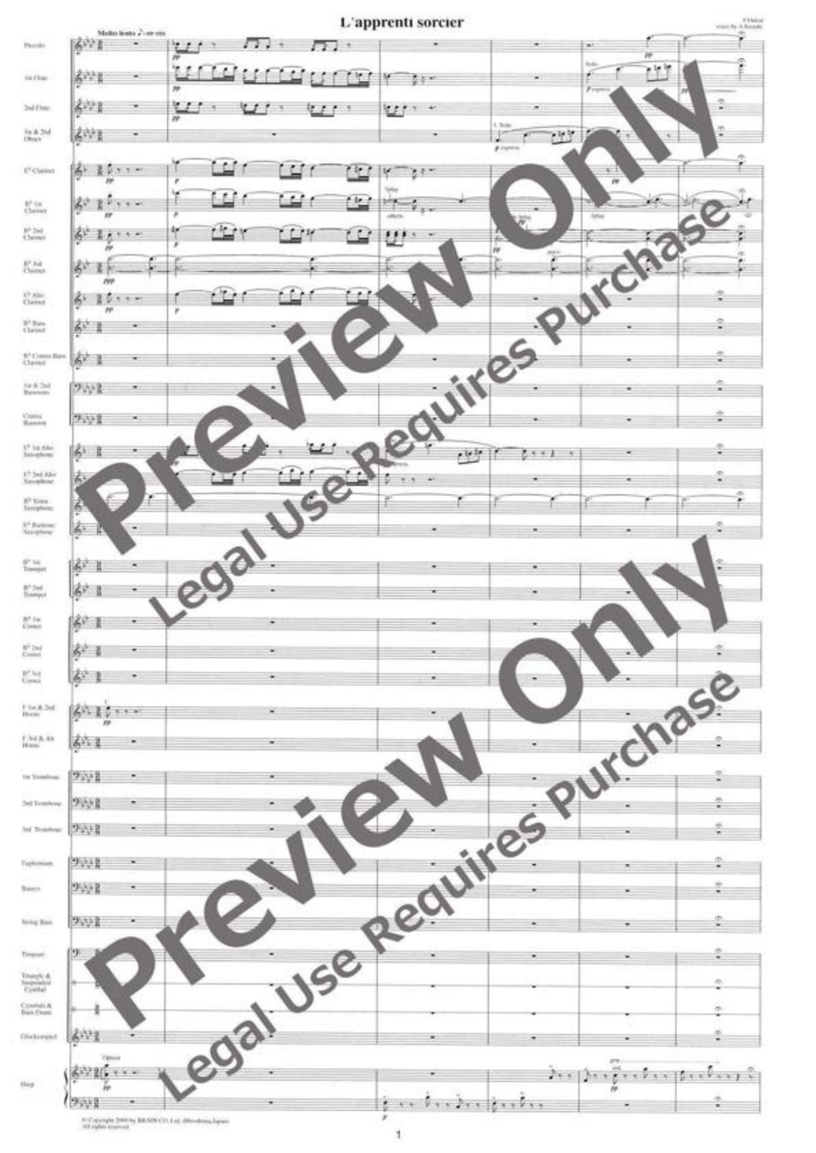 L'apprenti sorcier L'apprenti sorcier Concert Band scores gallery preview page 2