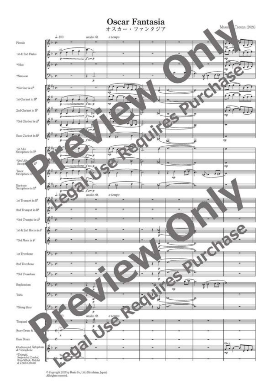 Oscar Fantasia Concert Band scores gallery preview page 2