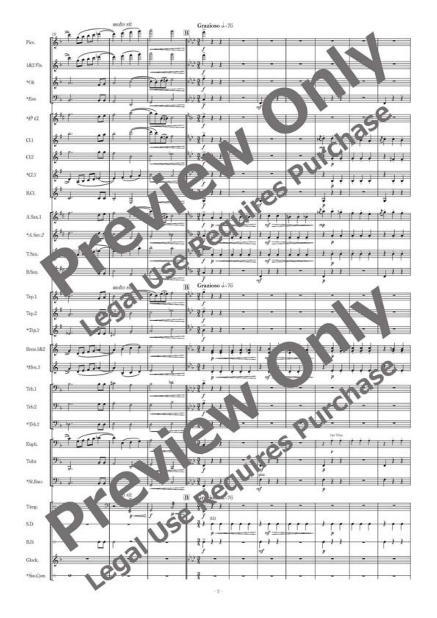 Oscar Fantasia Concert Band scores gallery preview page 4