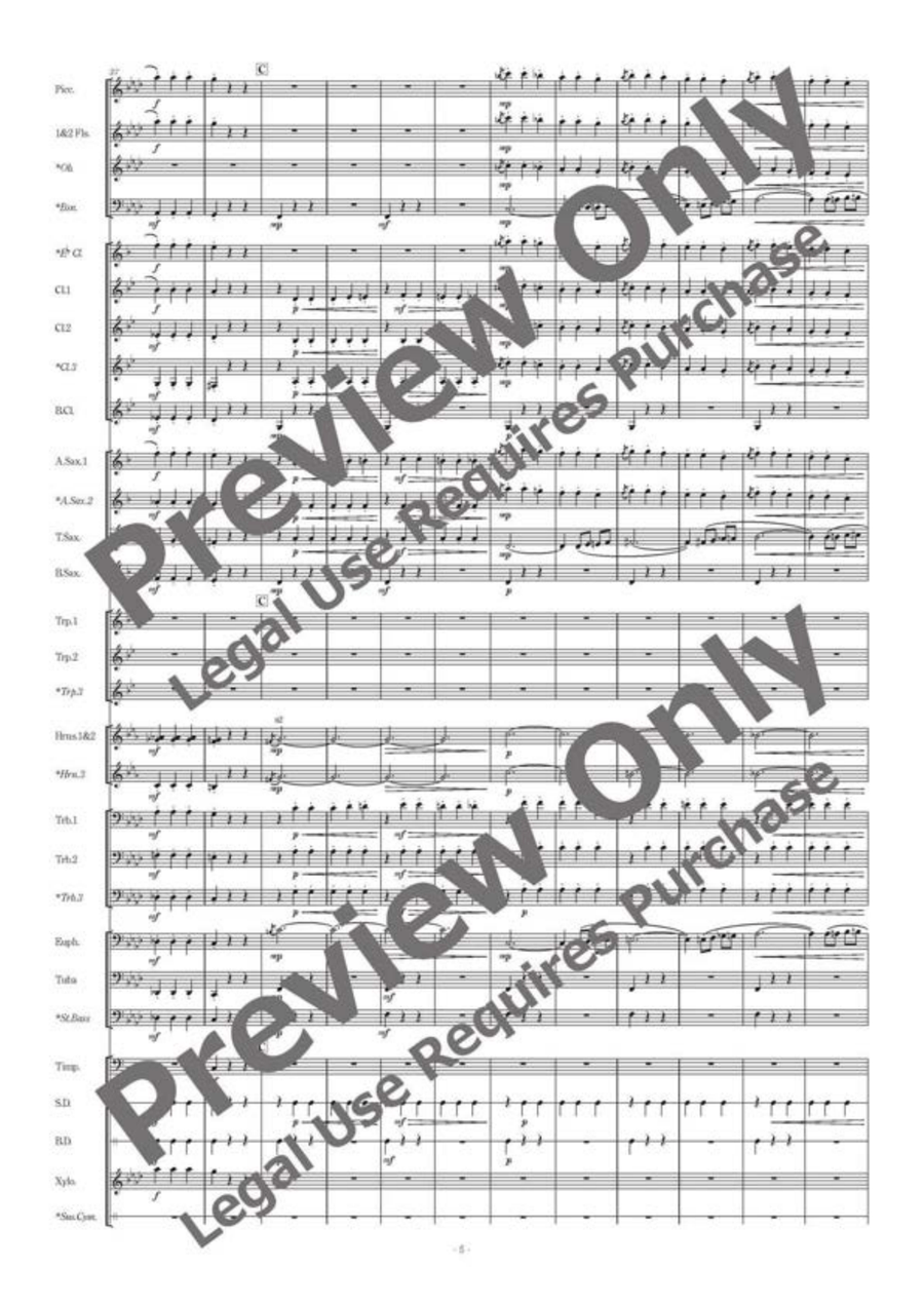 Oscar Fantasia Concert Band scores gallery preview page 6