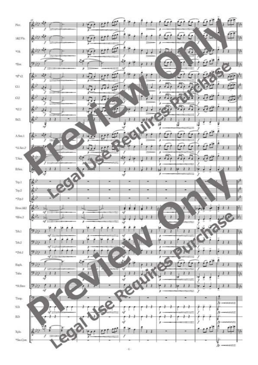 Oscar Fantasia Concert Band scores gallery preview page 7