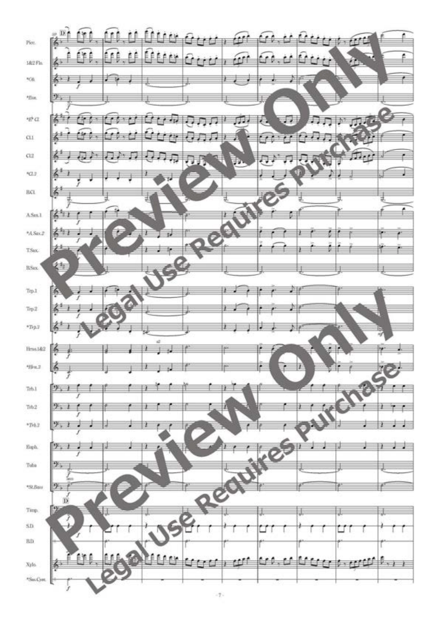 Oscar Fantasia Concert Band scores gallery preview page 8