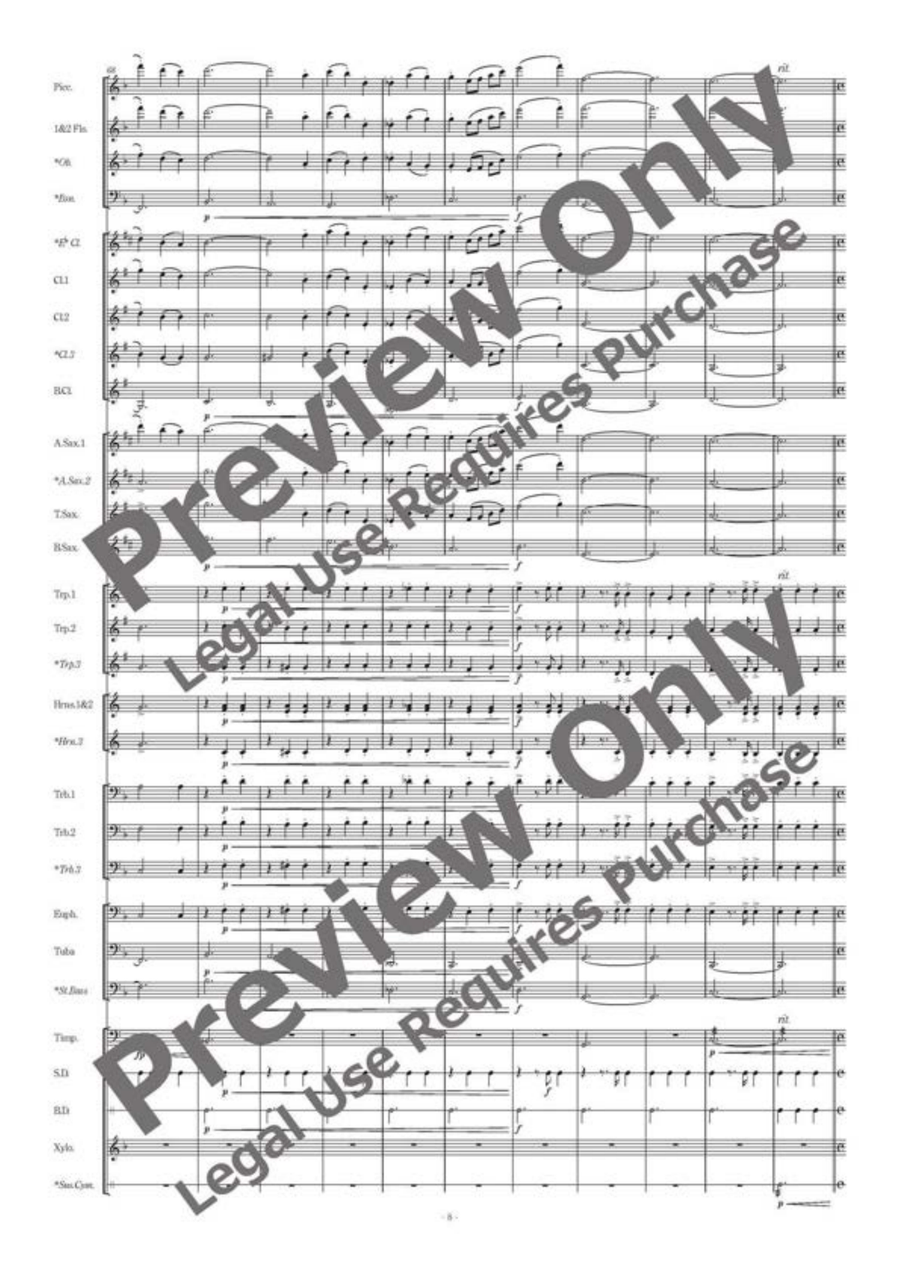 Oscar Fantasia Concert Band scores gallery preview page 9