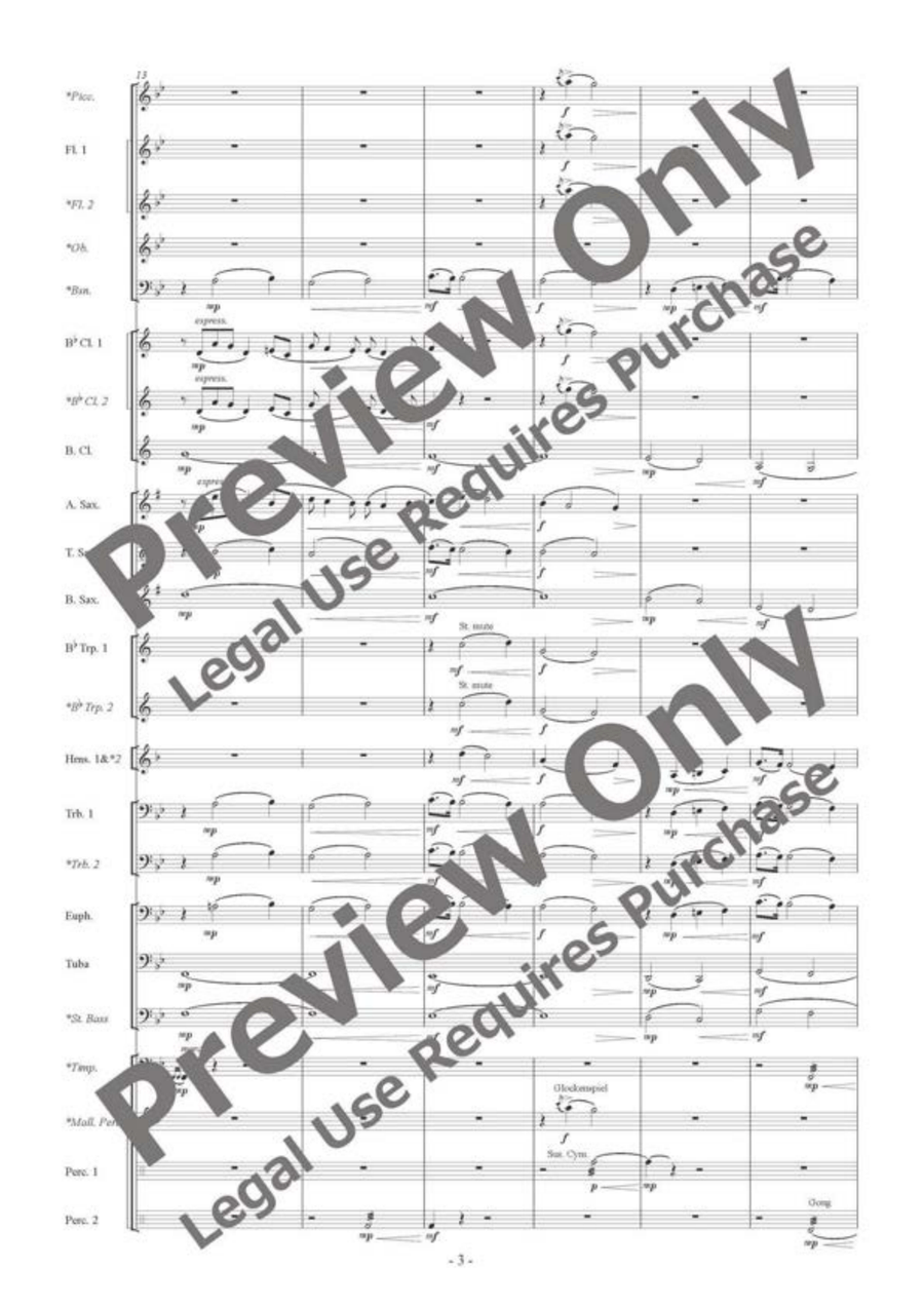 AURORA II by Satoshi Yagisawa Concert Band - Sheet Music page 4
