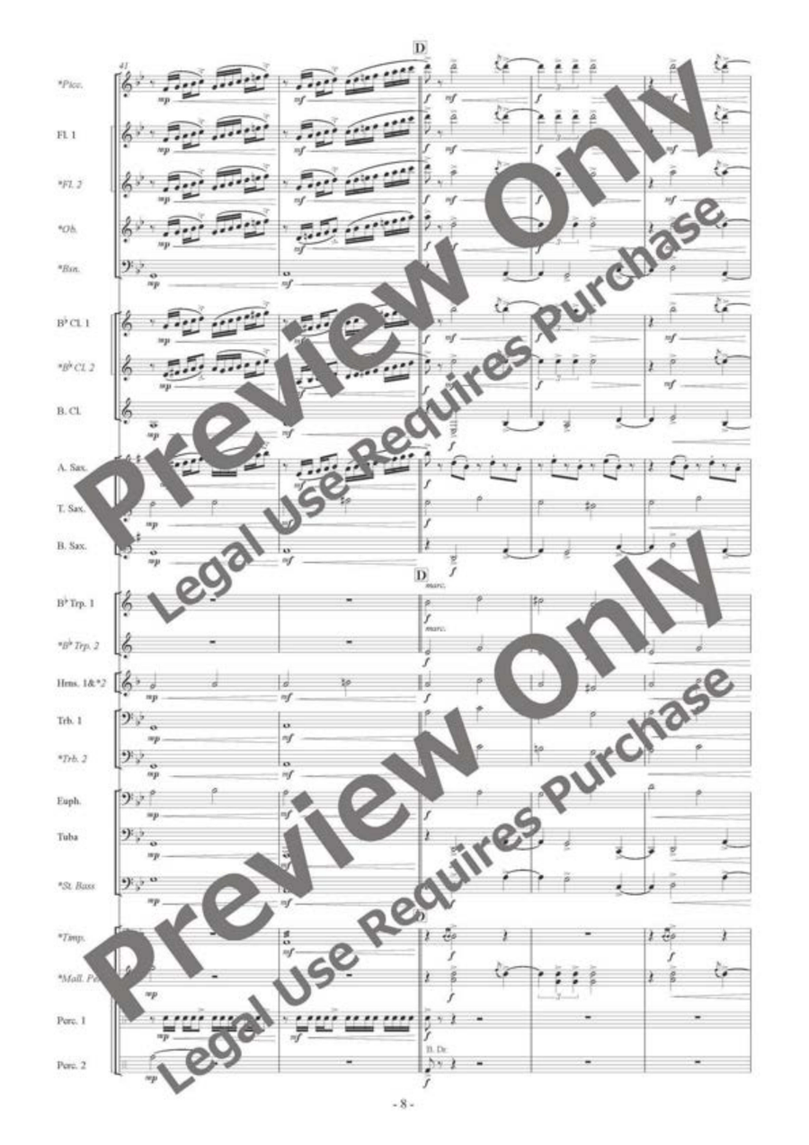 AURORA II by Satoshi Yagisawa Concert Band - Sheet Music page 9