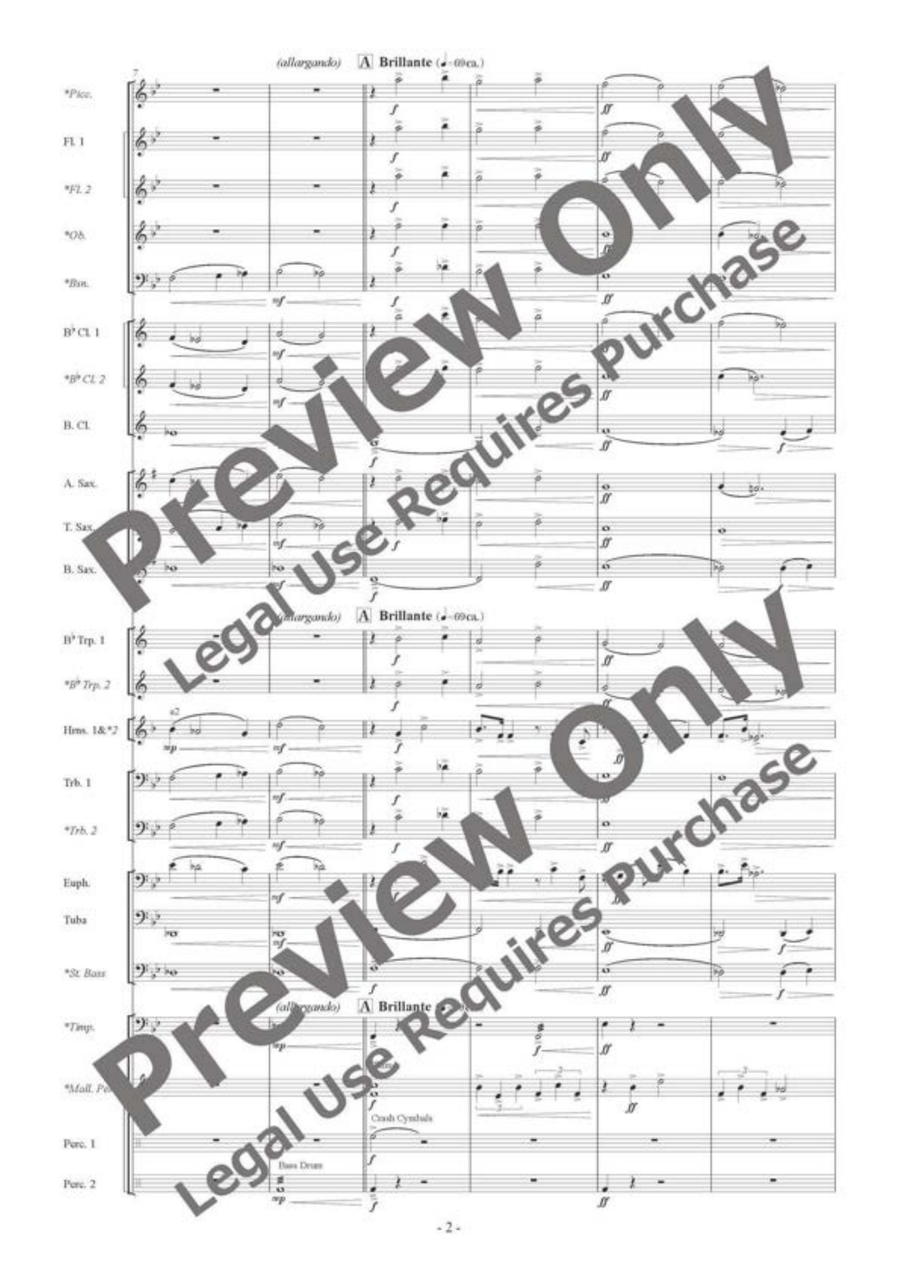 AURORA II by Satoshi Yagisawa Concert Band - Sheet Music page 3