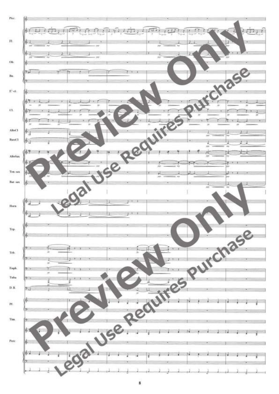 August 6, 1945: Never Forget Hiroshima Concert Band scores gallery preview page 9
