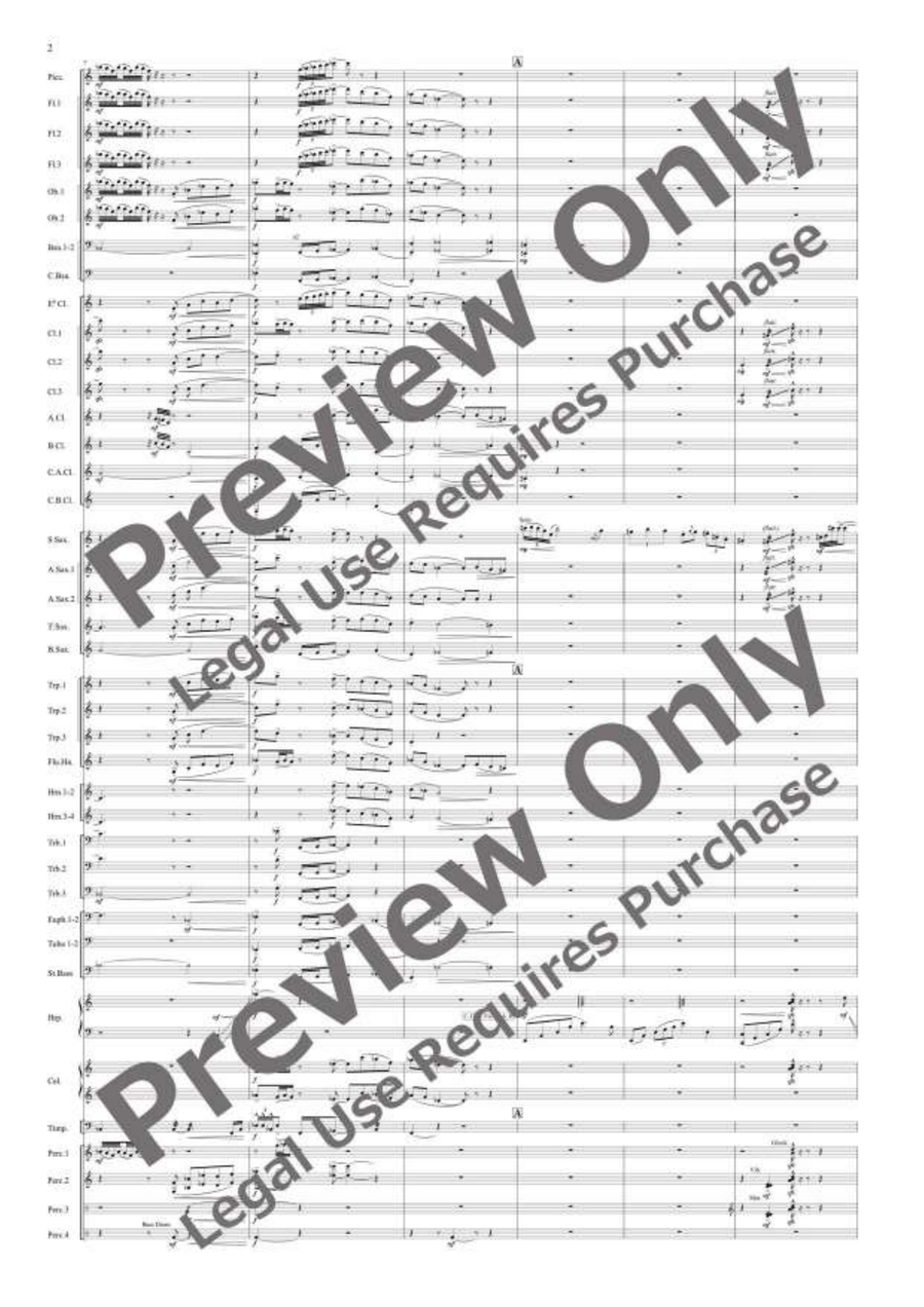 Metamorphose de Narcisse by Satoshi Yagisawa Concert Band - Sheet Music page 3