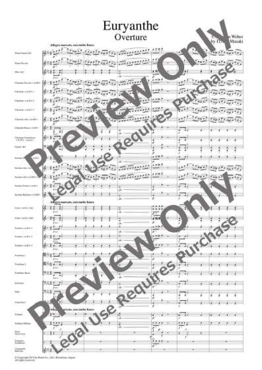 Euryanthe Overture Concert Band scores gallery preview page 2