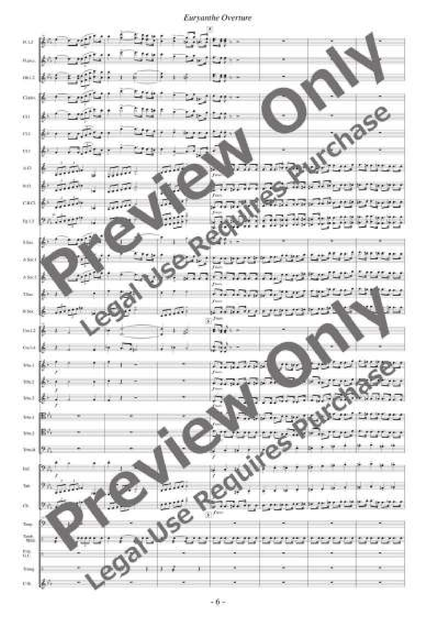 Euryanthe Overture Concert Band scores gallery preview page 7