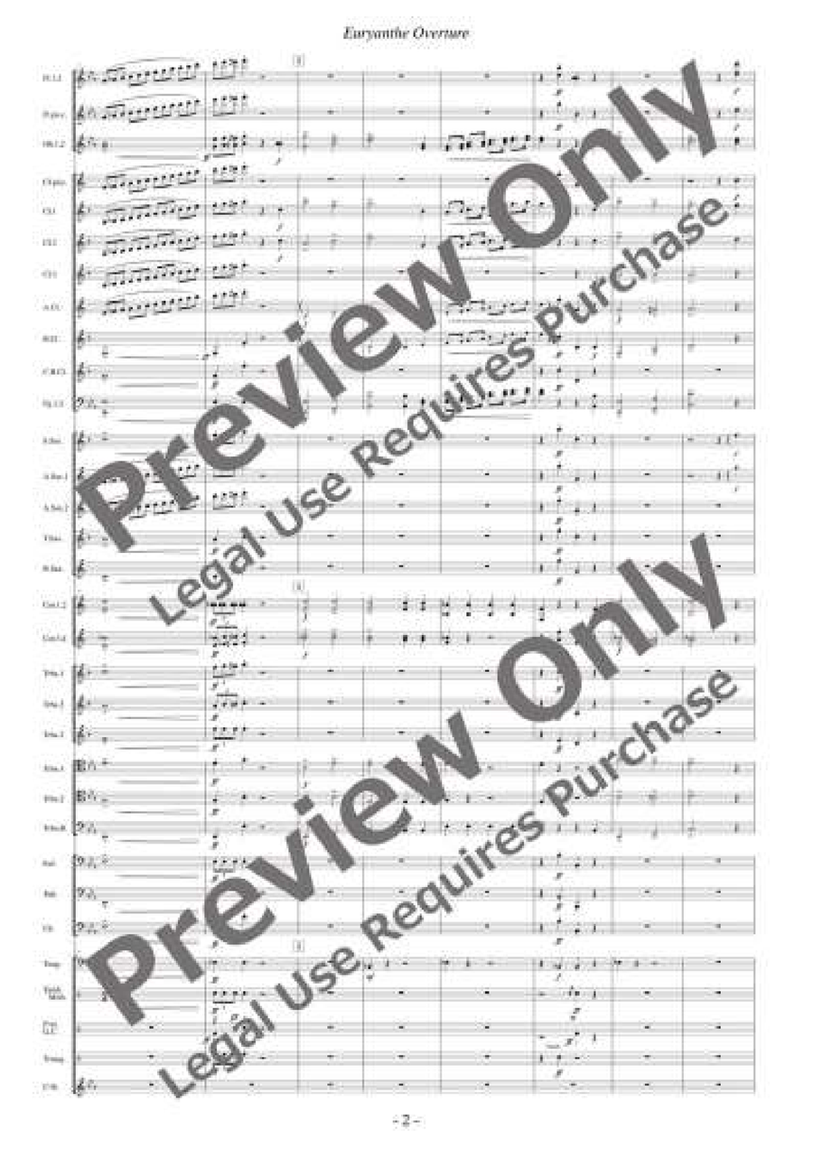 Euryanthe Overture Concert Band scores gallery preview page 3