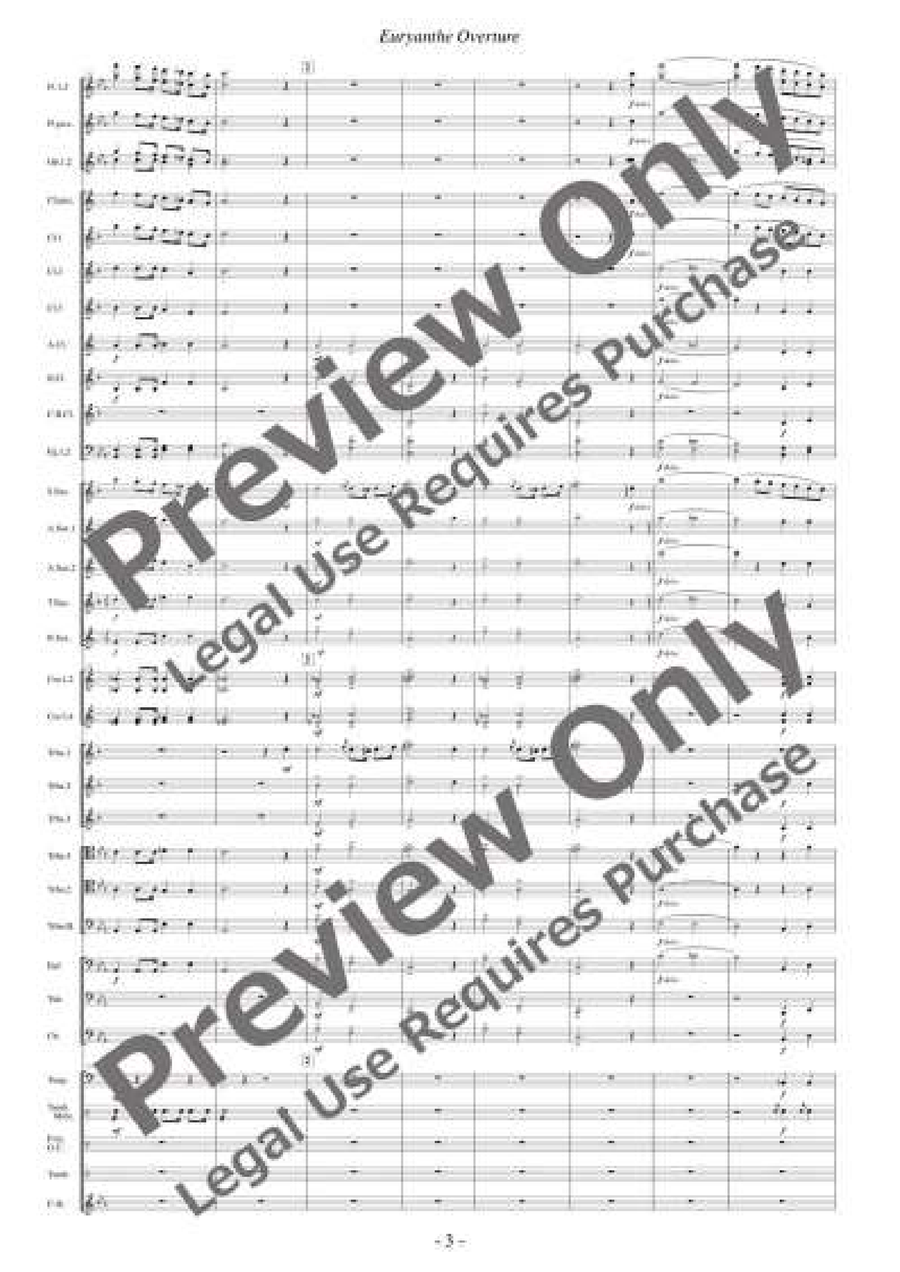 Euryanthe Overture Concert Band scores gallery preview page 4
