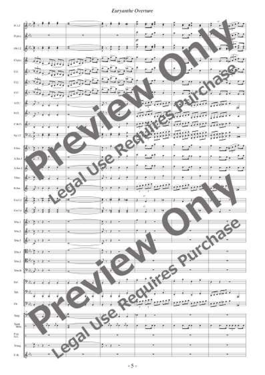 Euryanthe Overture Concert Band scores gallery preview page 6