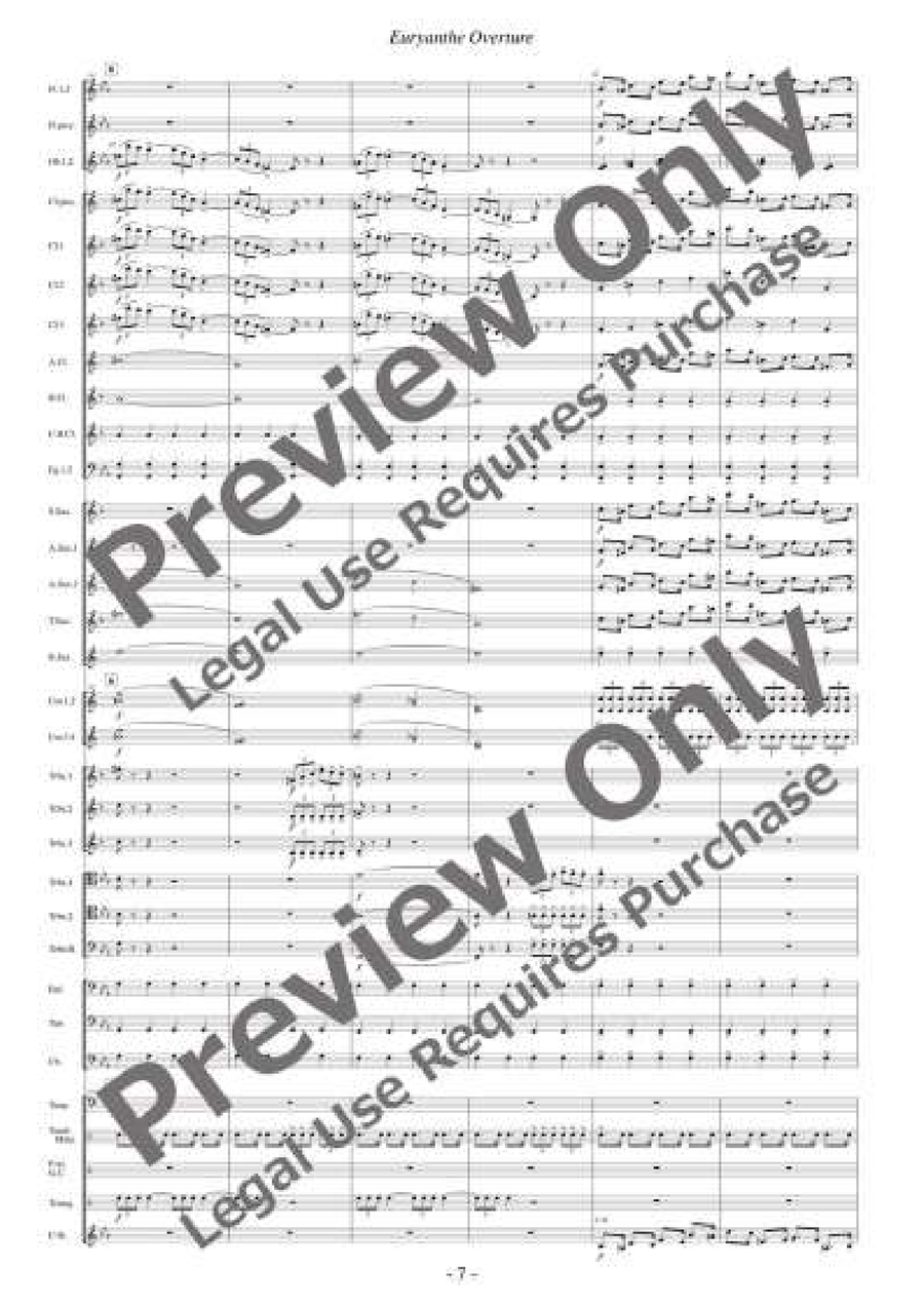 Euryanthe Overture Concert Band scores gallery preview page 8
