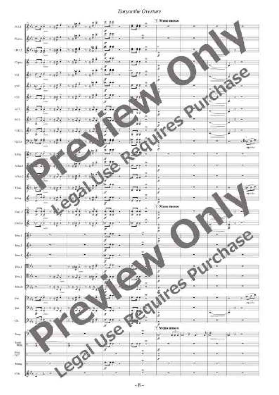 Euryanthe Overture Concert Band scores gallery preview page 9