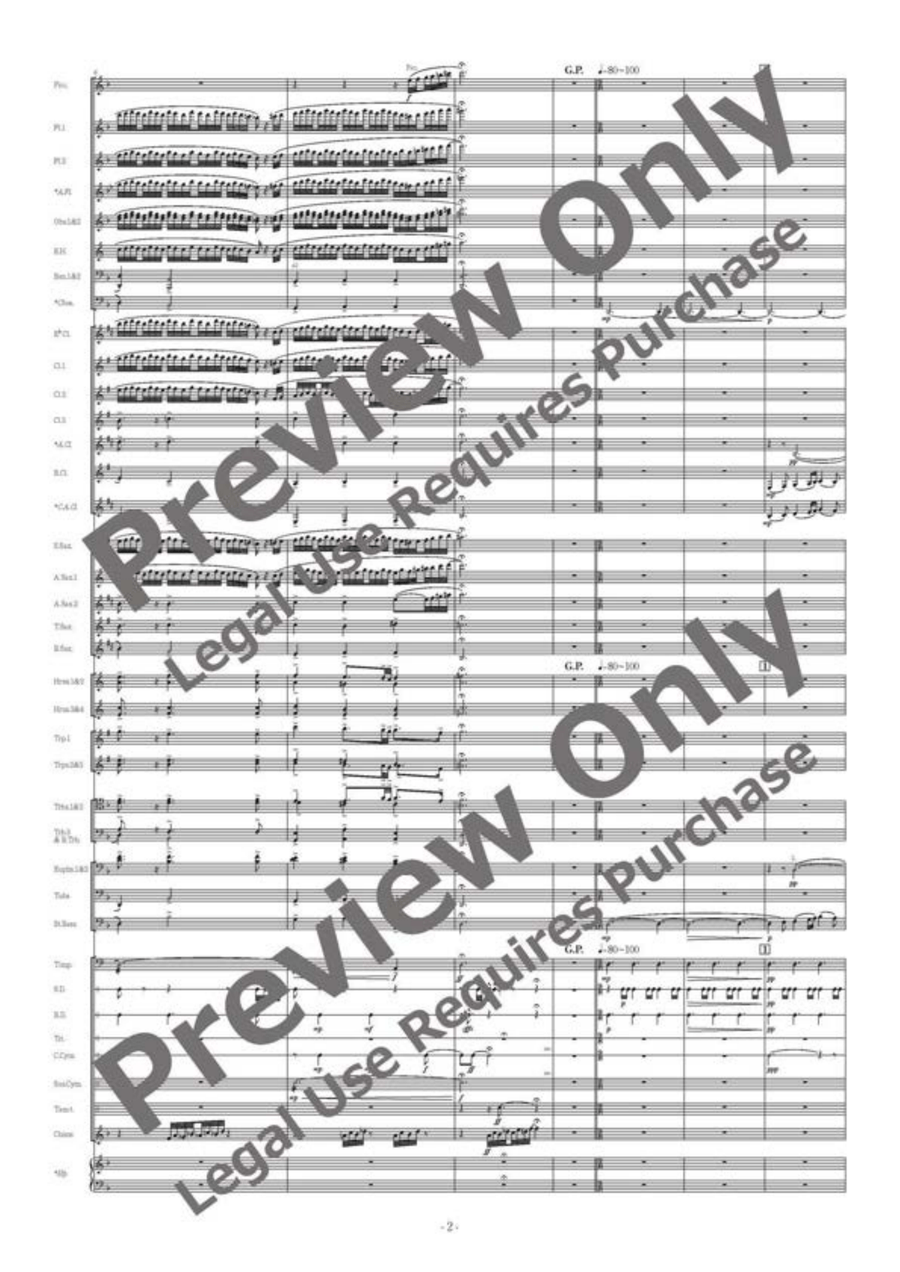 Ciaccona Allargata Concert Band scores gallery preview page 3