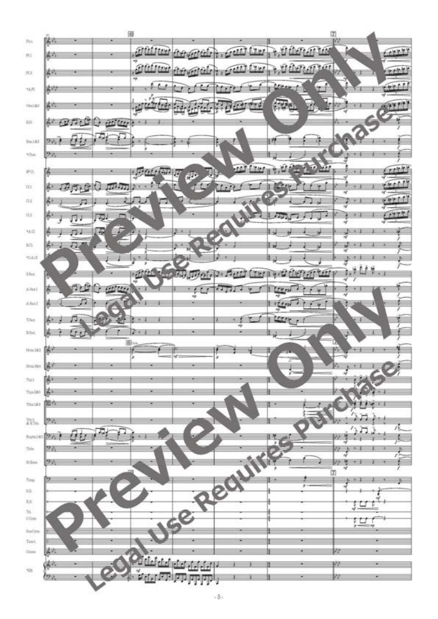 Ciaccona Allargata Concert Band scores gallery preview page 6