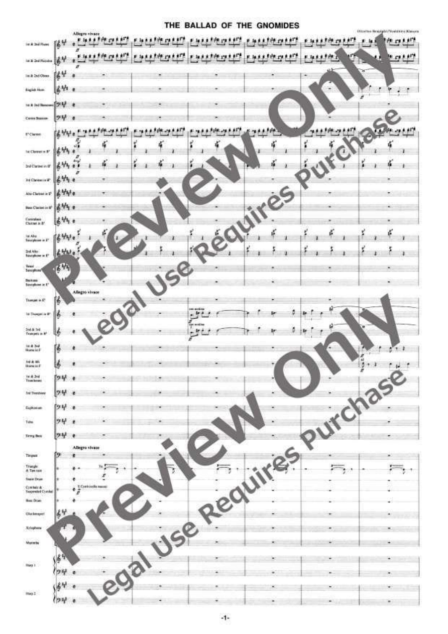 The Ballad of the Gnomides Concert Band scores gallery preview page 2