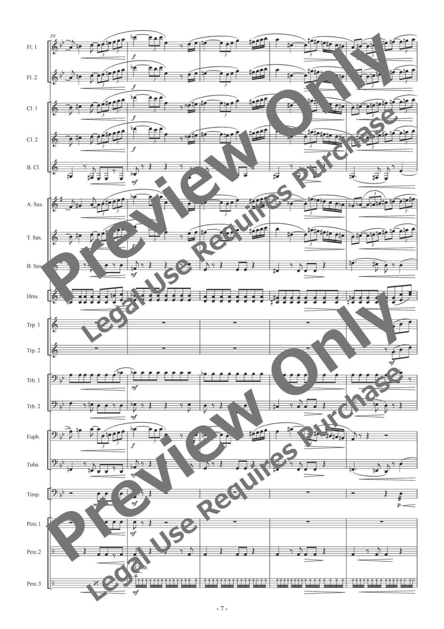 Taku Chi Sui for Wind Ensemble Concert Band scores gallery preview page 8