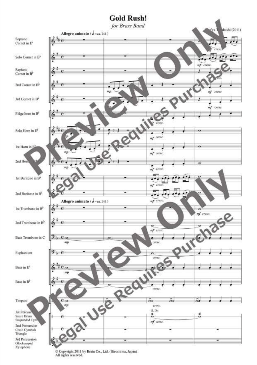 Gold Rush! for Brass Band Brass Band scores gallery preview page 2