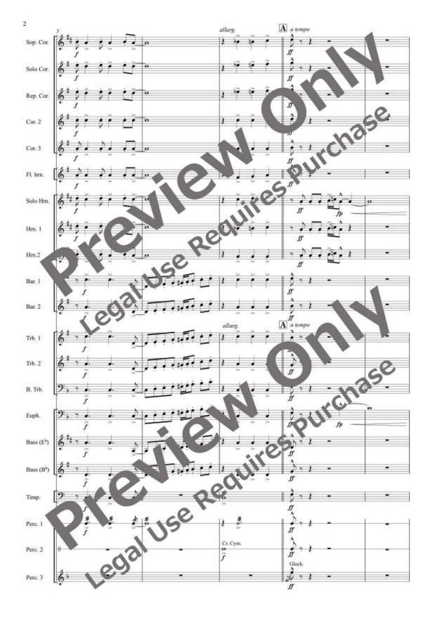 Gold Rush! for Brass Band Brass Band scores gallery preview page 3
