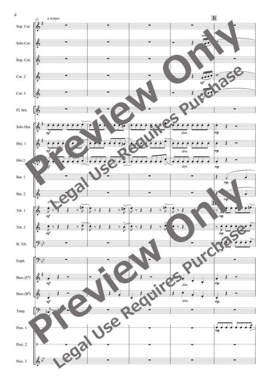 Gold Rush! for Brass Band Brass Band scores gallery preview page 5