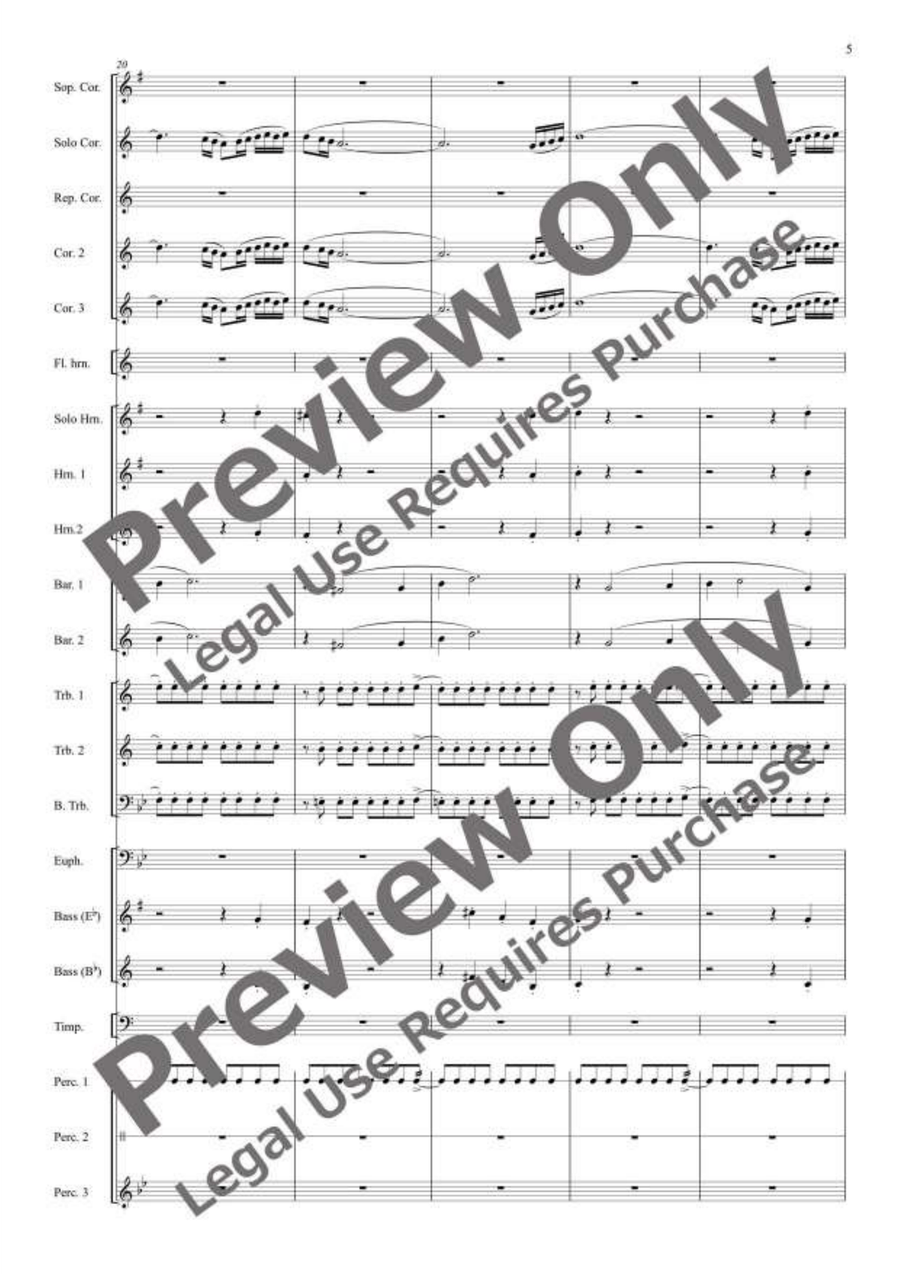 Gold Rush! for Brass Band Brass Band scores gallery preview page 6