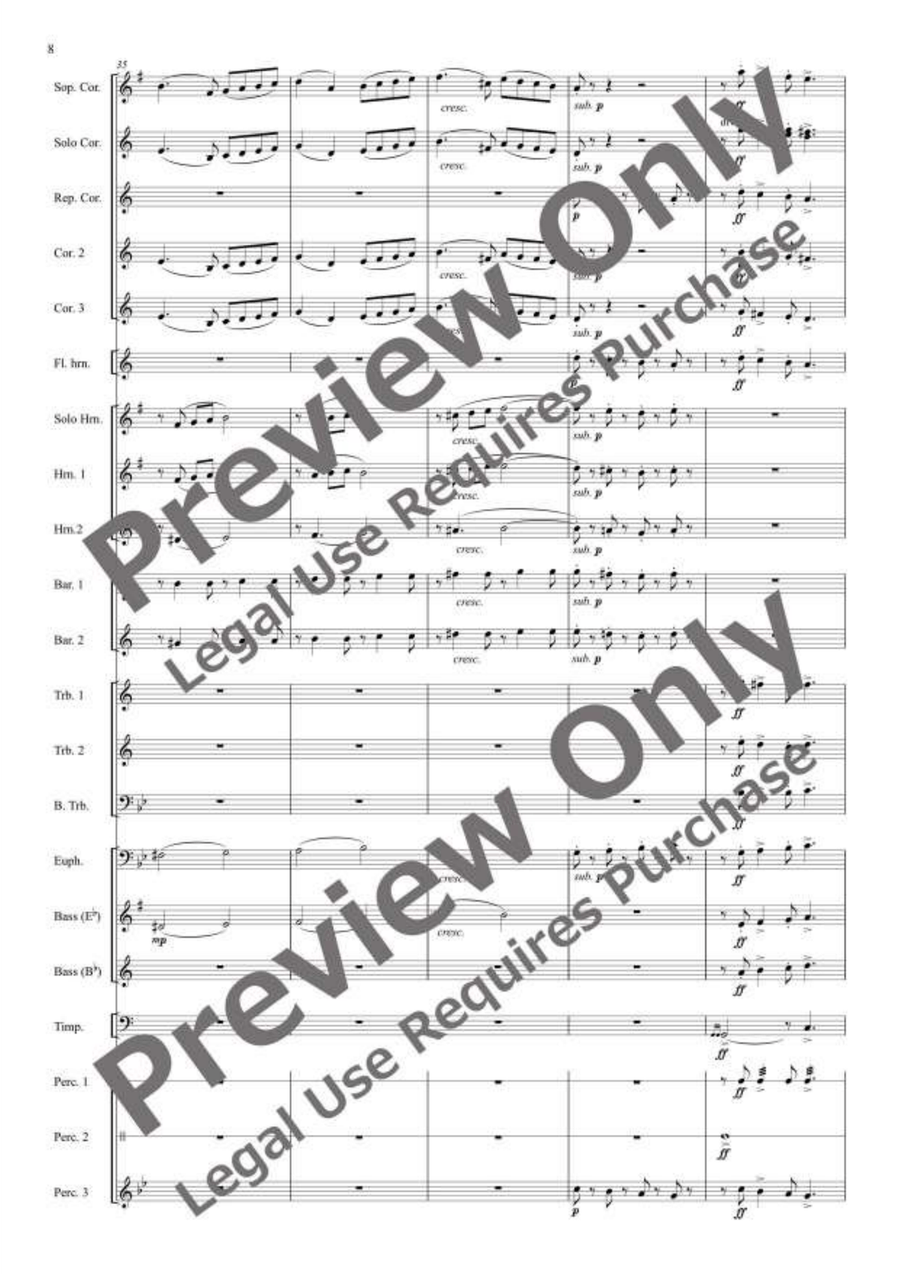 Gold Rush! for Brass Band Brass Band scores gallery preview page 9