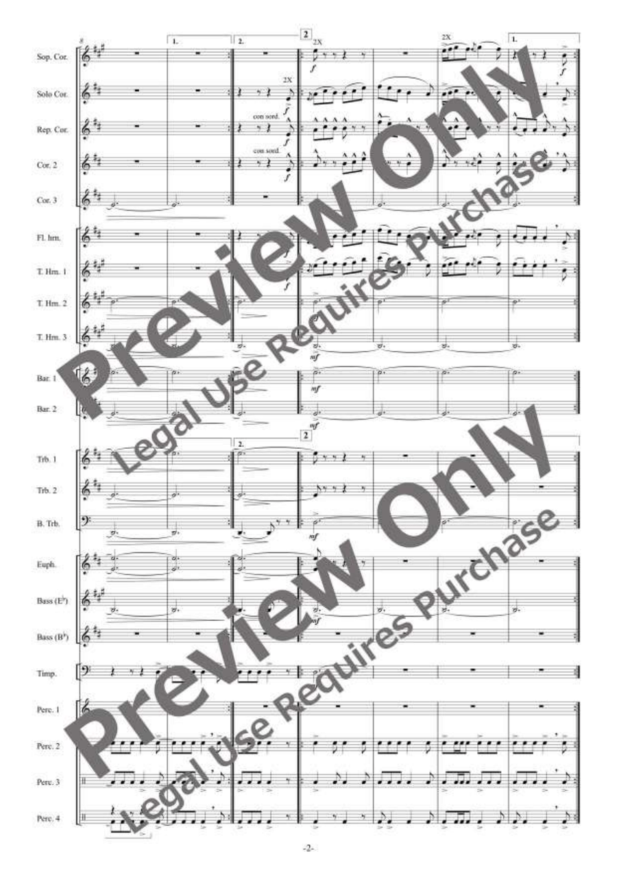 Suite on Celtic Folk Songs for Brass Band Brass Band scores gallery preview page 3