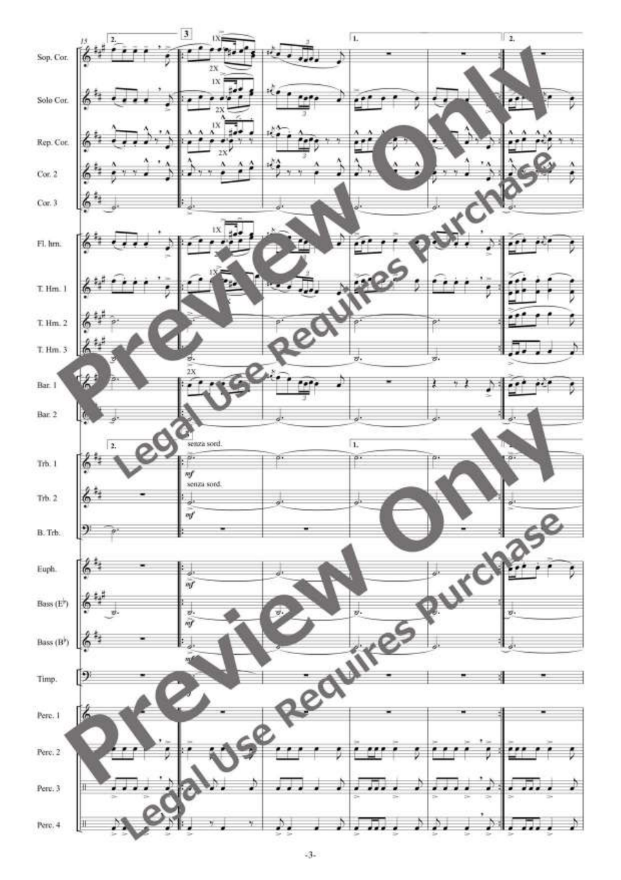 Suite on Celtic Folk Songs for Brass Band Brass Band scores gallery preview page 4
