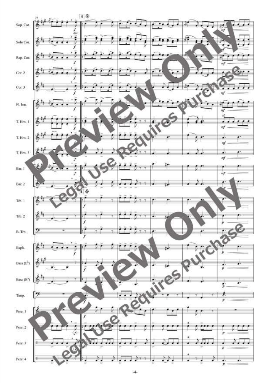 Suite on Celtic Folk Songs for Brass Band Brass Band scores gallery preview page 5