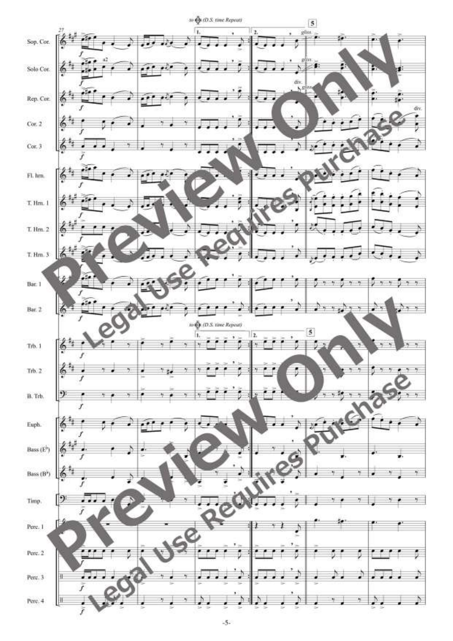 Suite on Celtic Folk Songs for Brass Band Brass Band scores gallery preview page 6