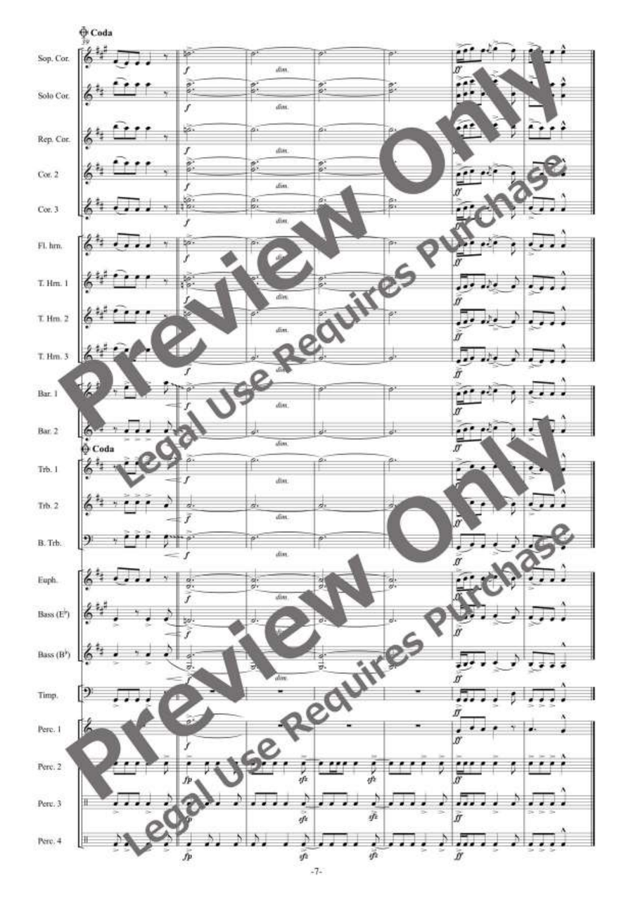 Suite on Celtic Folk Songs for Brass Band Brass Band scores gallery preview page 8
