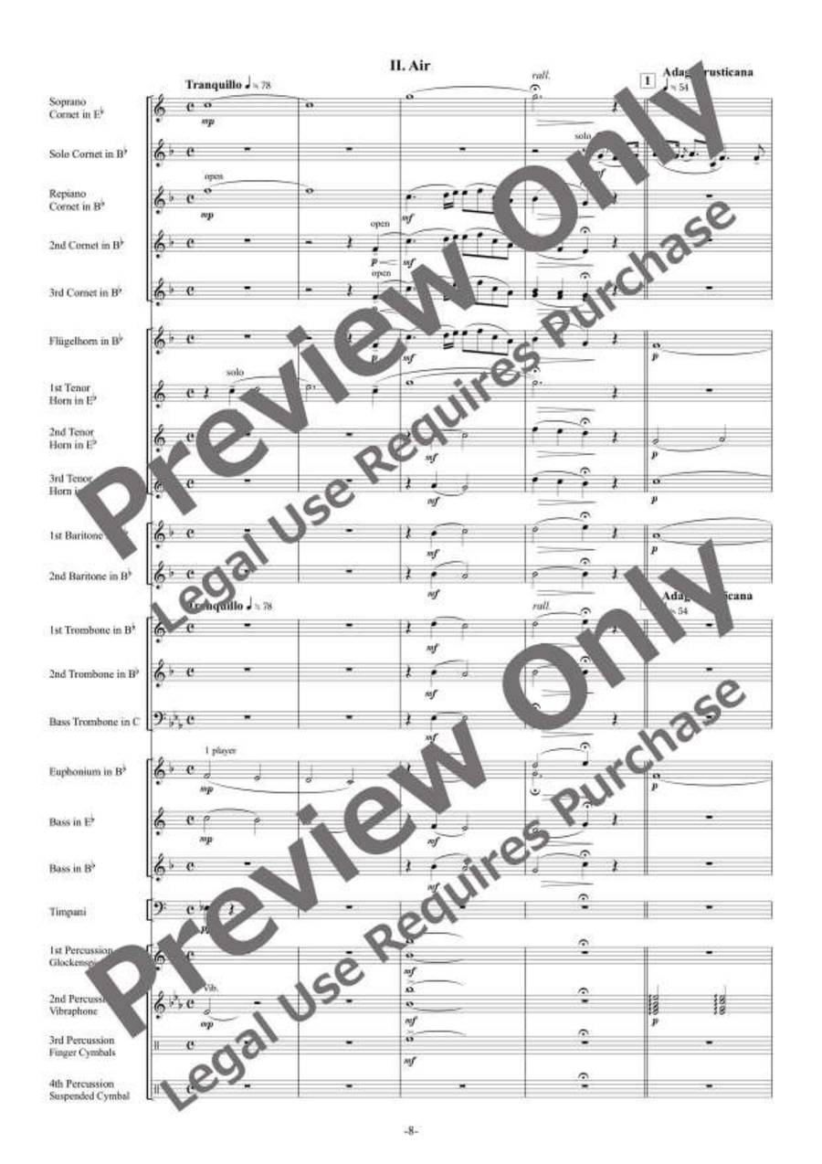 Suite on Celtic Folk Songs for Brass Band Brass Band scores gallery preview page 9