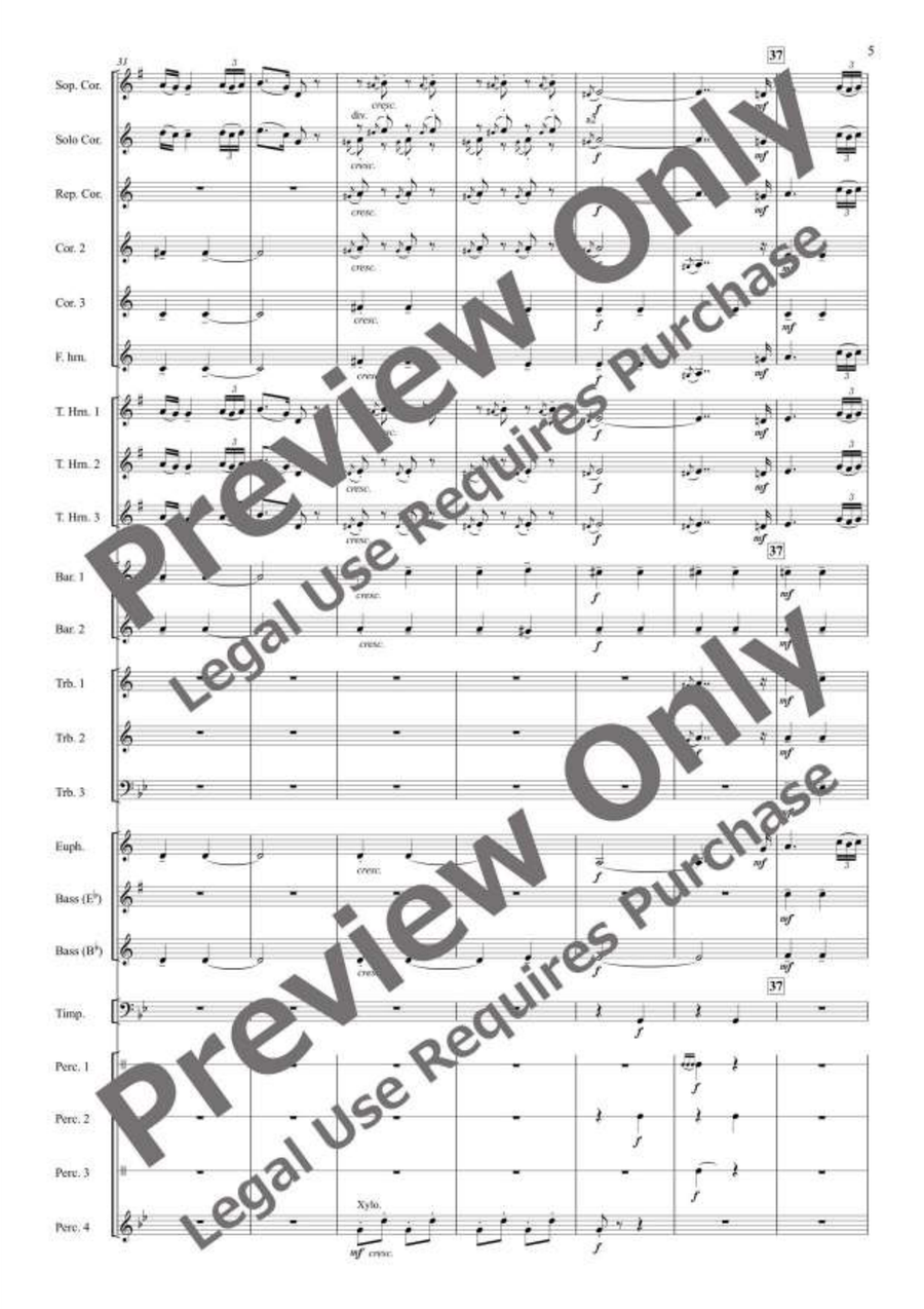 Jocuri Poporale Romanesti for Brass Band Brass Band scores gallery preview page 6