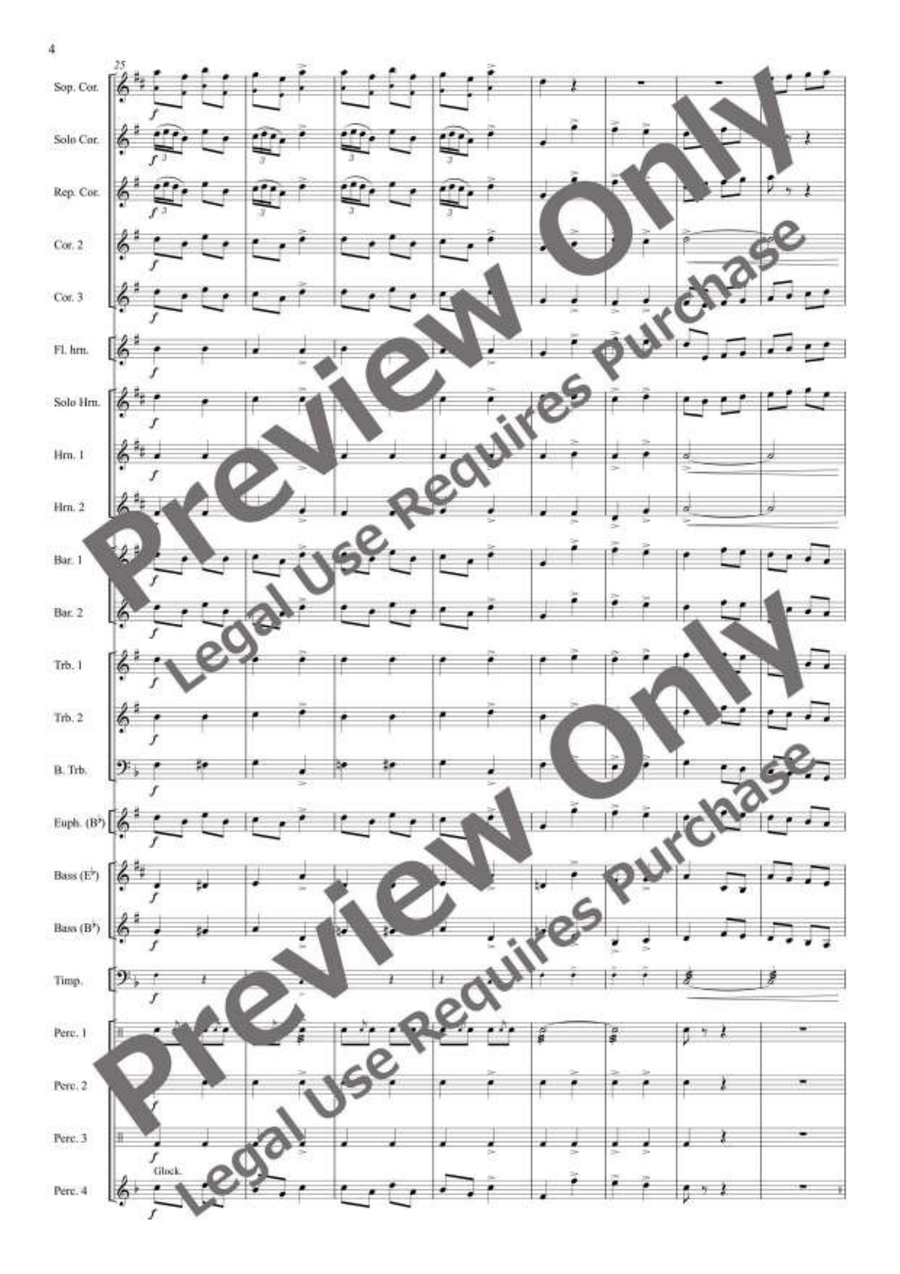 The Merry Widow Selections for Brass Band Brass Band scores gallery preview page 5