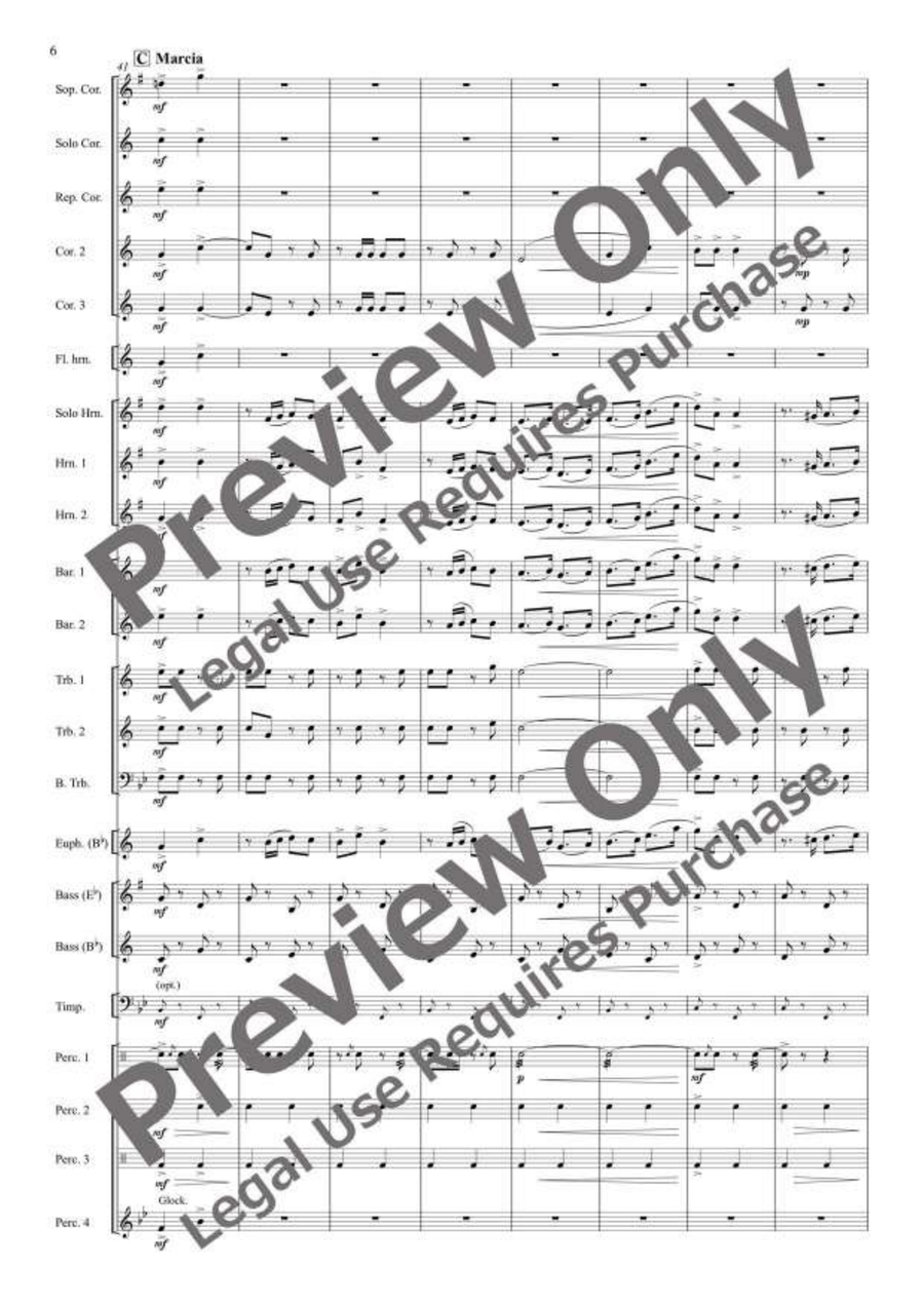 The Merry Widow Selections for Brass Band Brass Band scores gallery preview page 7