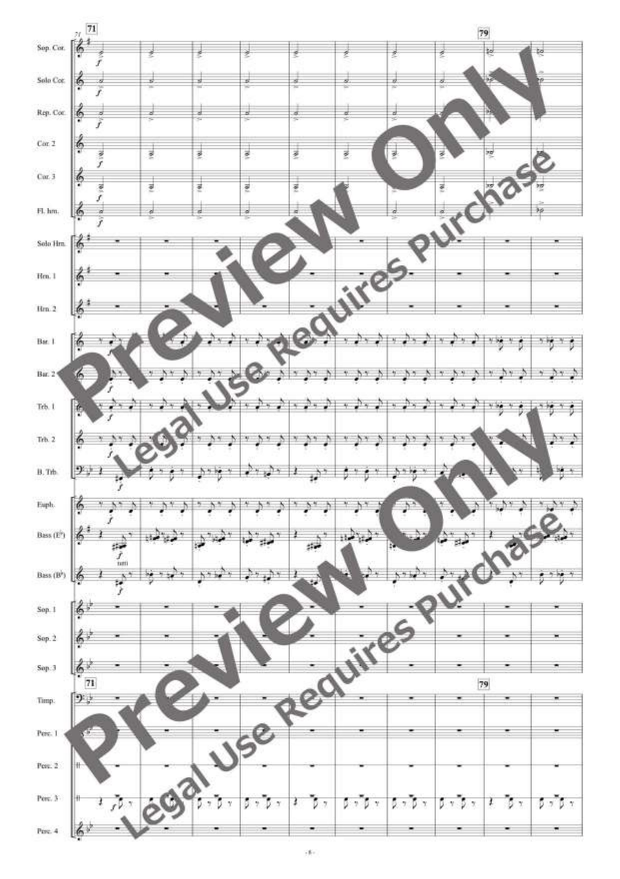 and all on the earth had gone for Brass Band Brass Band scores gallery preview page 9