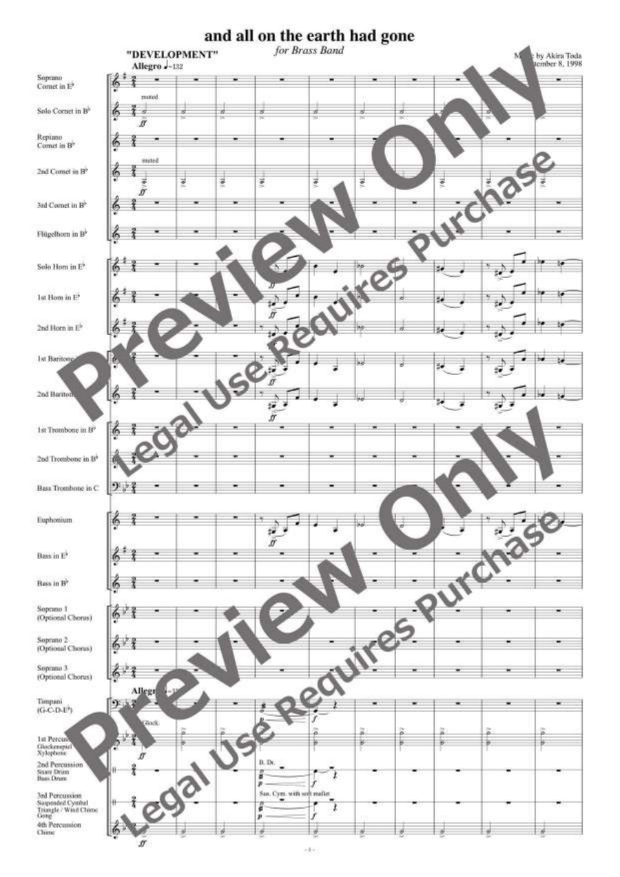 and all on the earth had gone for Brass Band Brass Band scores gallery preview page 2