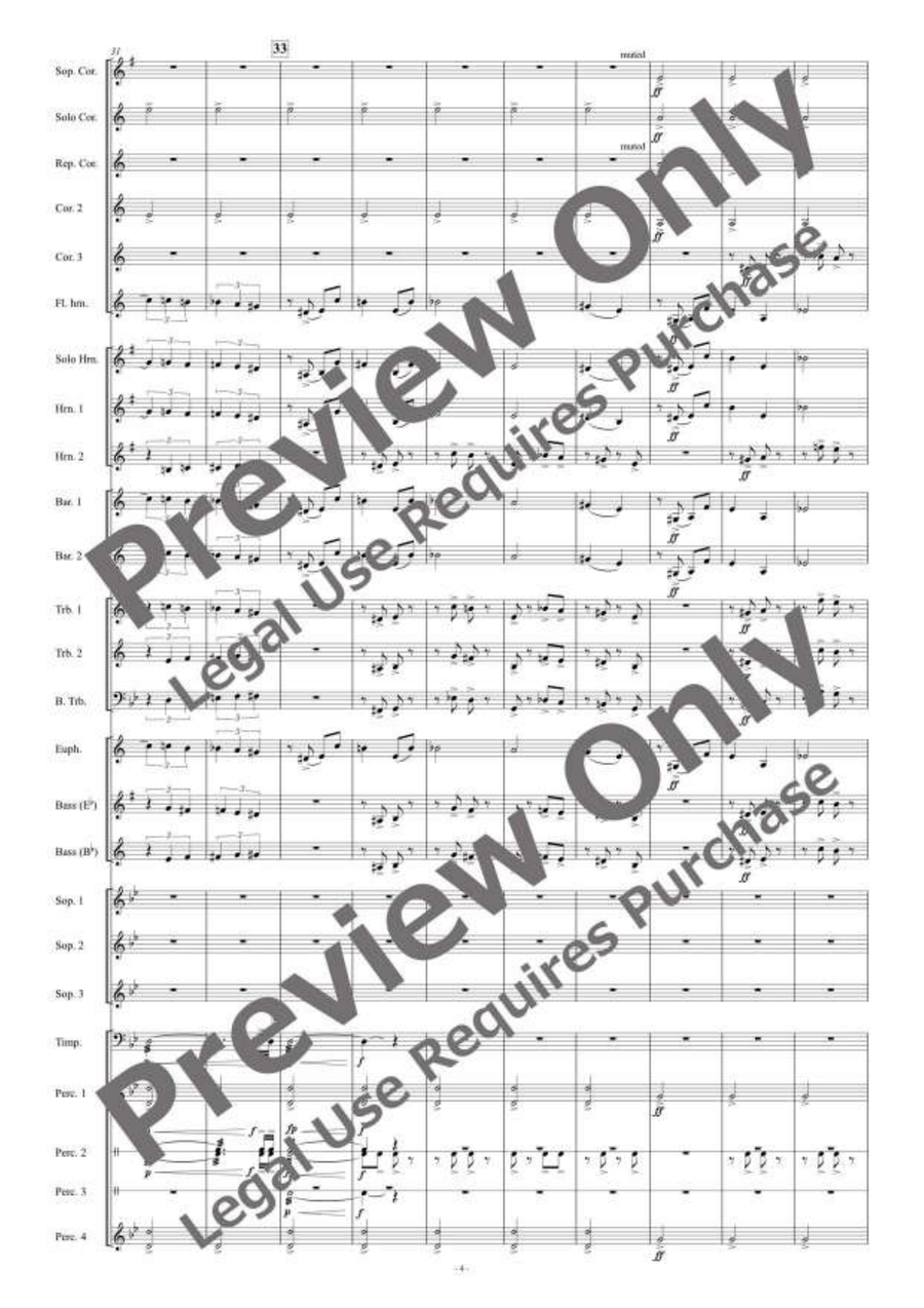 and all on the earth had gone for Brass Band Brass Band scores gallery preview page 5