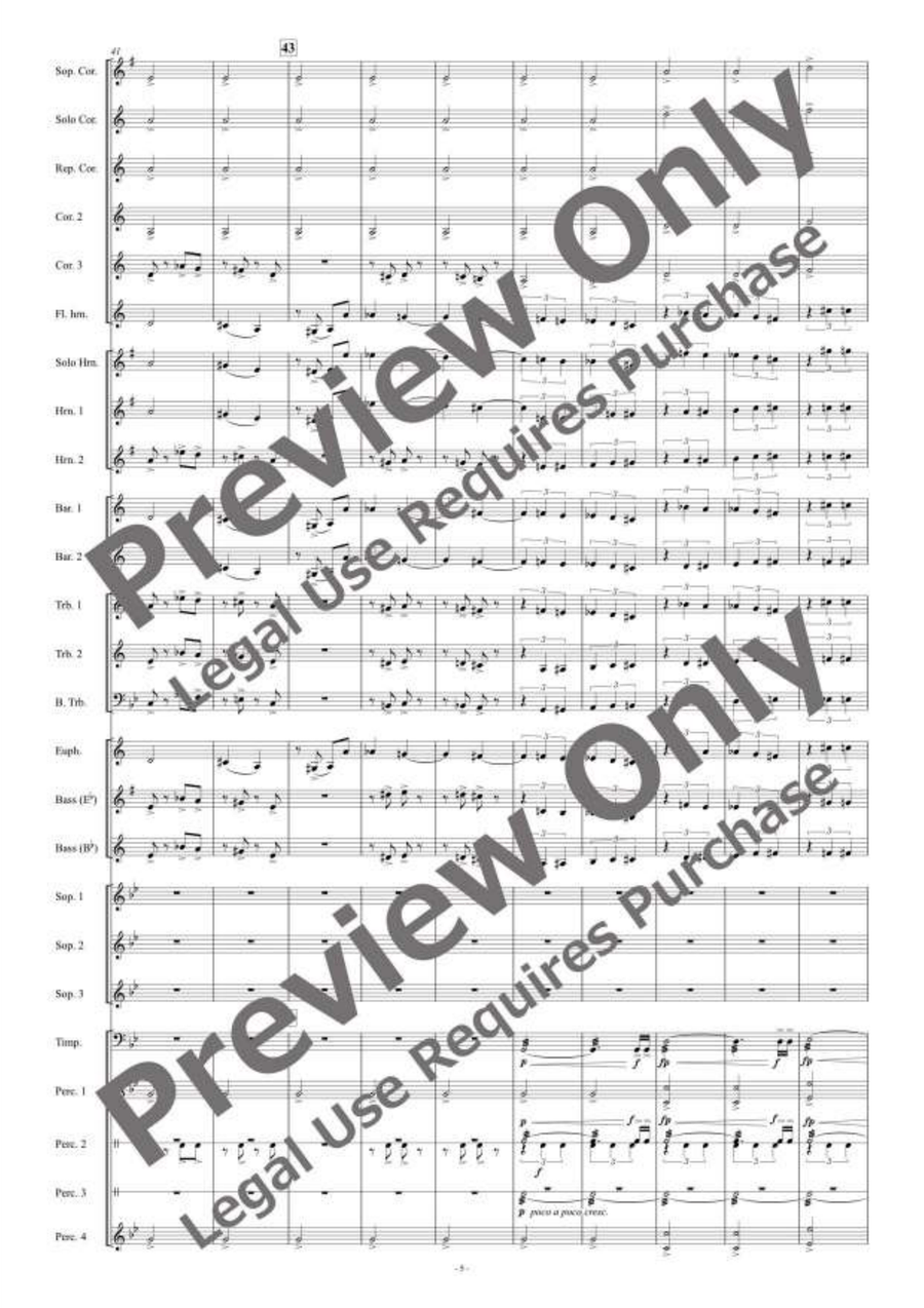 and all on the earth had gone for Brass Band Brass Band scores gallery preview page 6