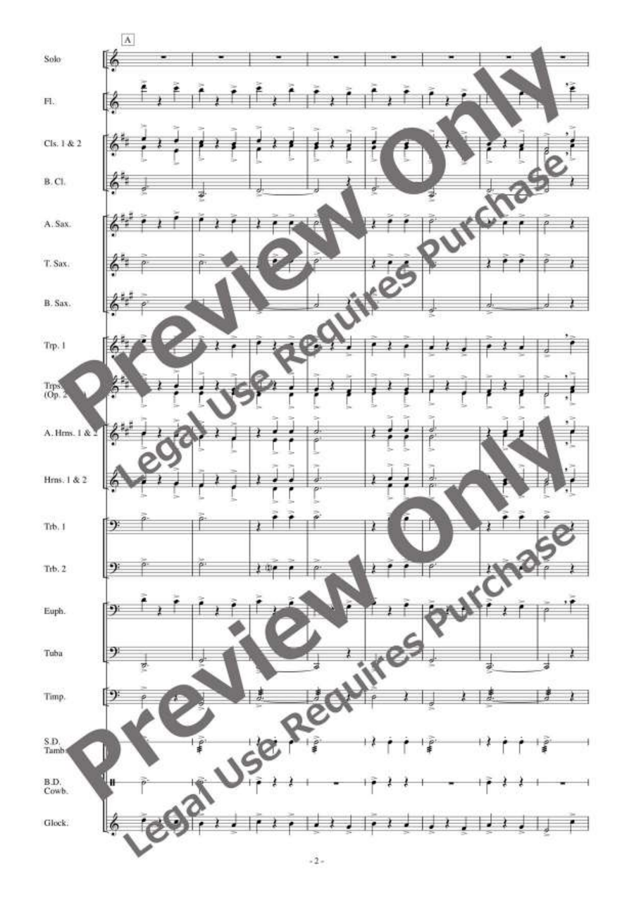 Chopsticks Waltz for Solo and Band Concert Band scores gallery preview page 3
