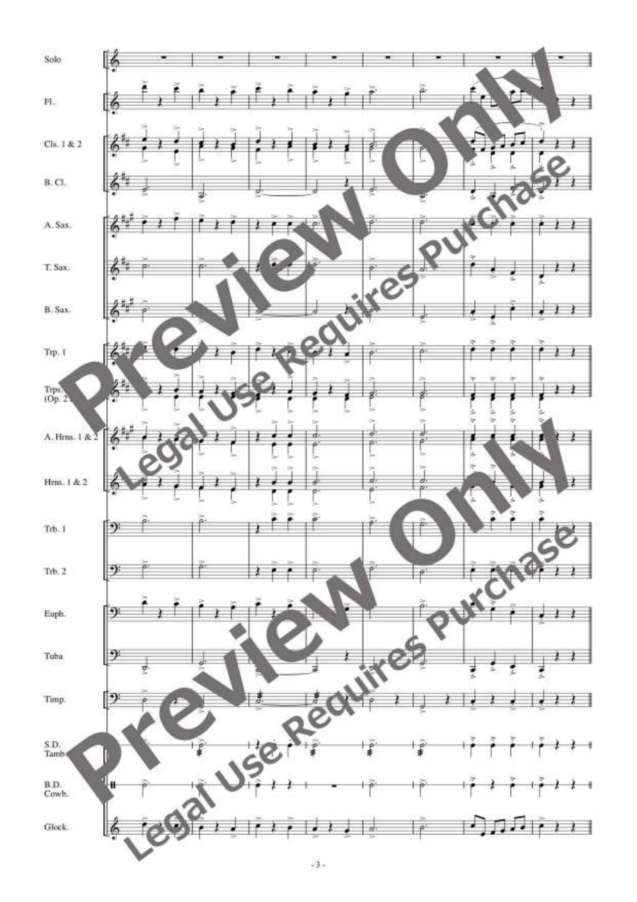 Chopsticks Waltz for Solo and Band Concert Band scores gallery preview page 4