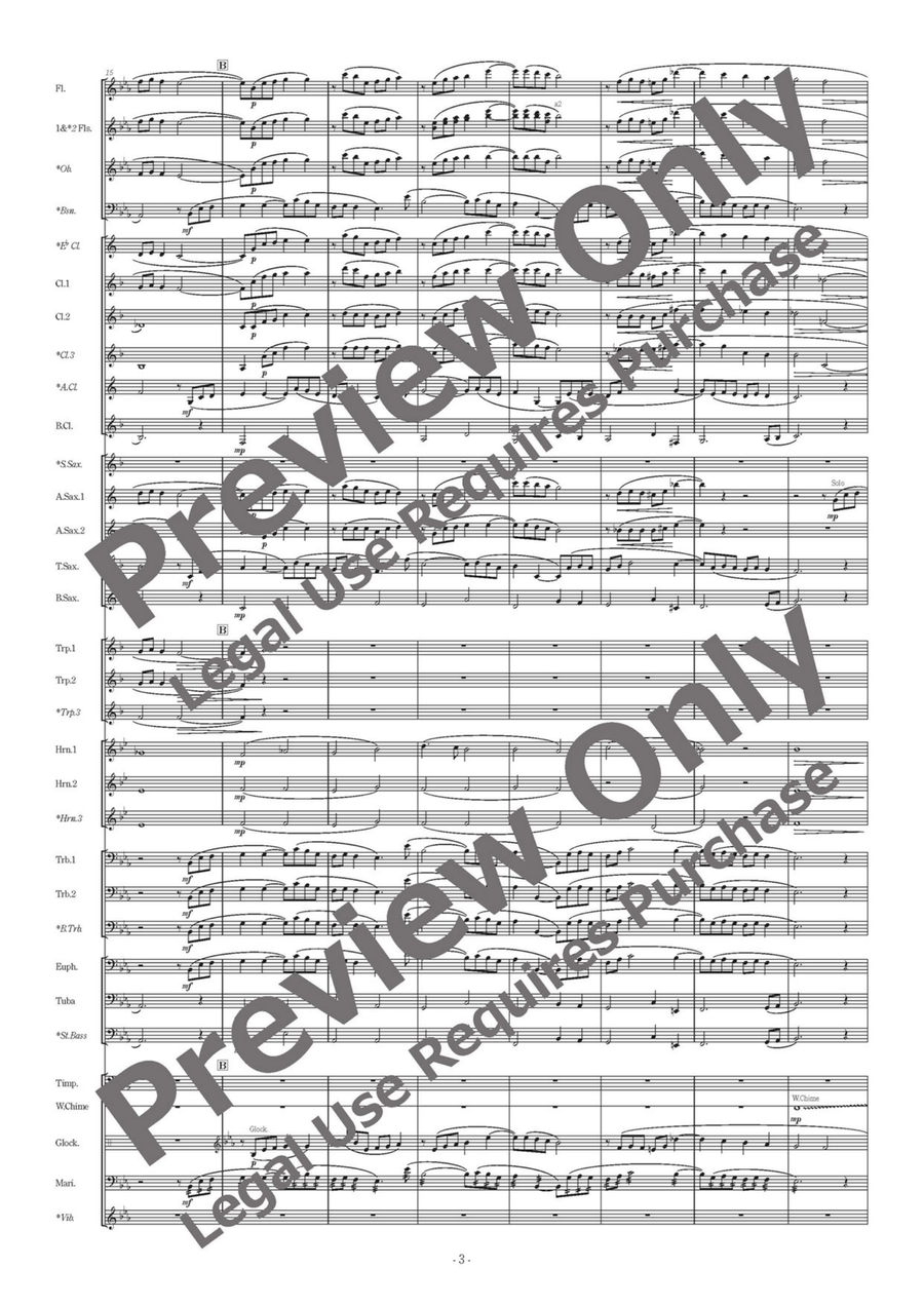 Kono Michi Kono Michi Concert Band scores gallery preview page 4
