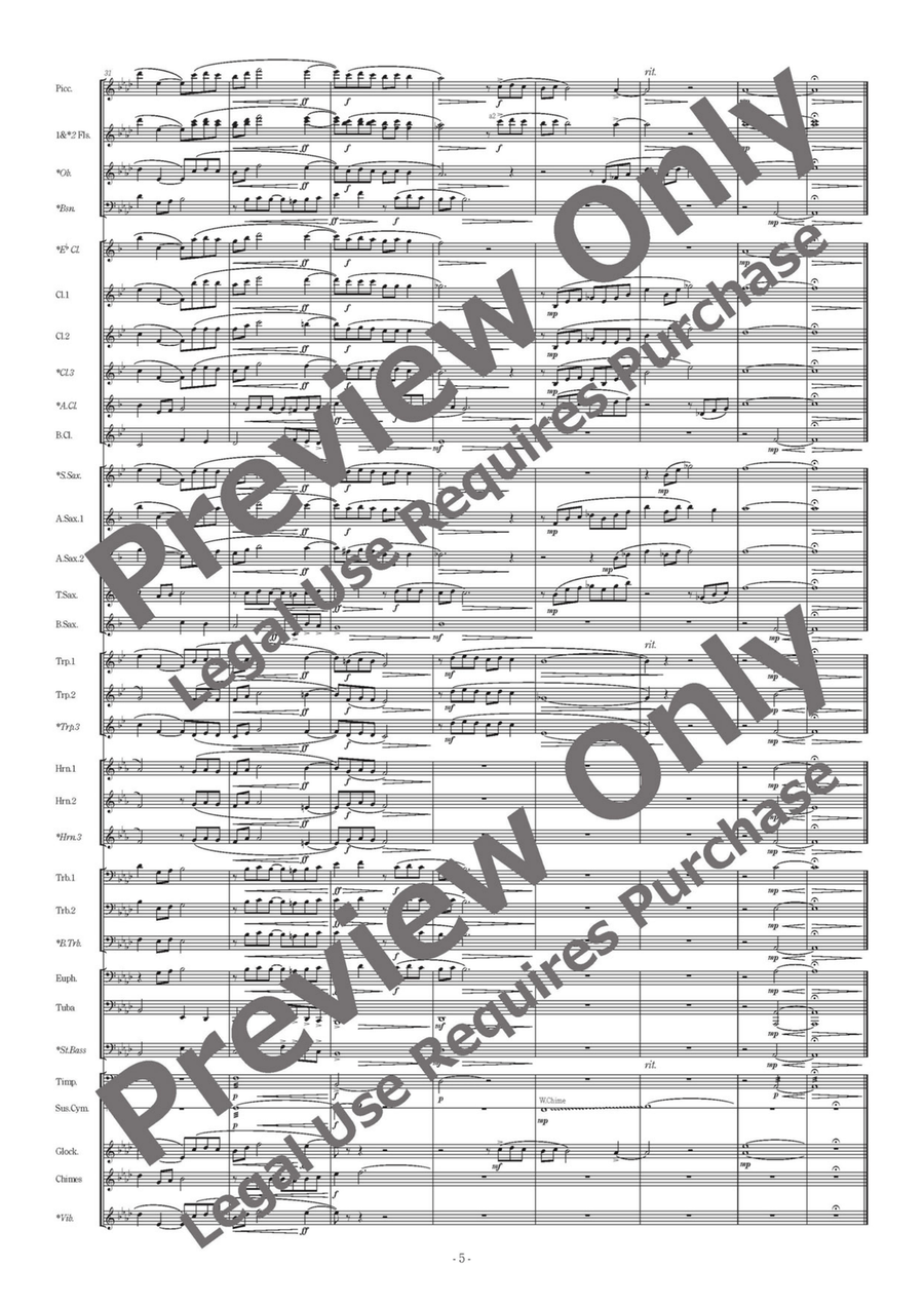 Kono Michi Kono Michi Concert Band scores gallery preview page 6